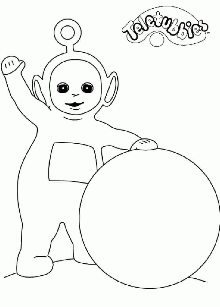 Happy Po Teletubbies coloring page