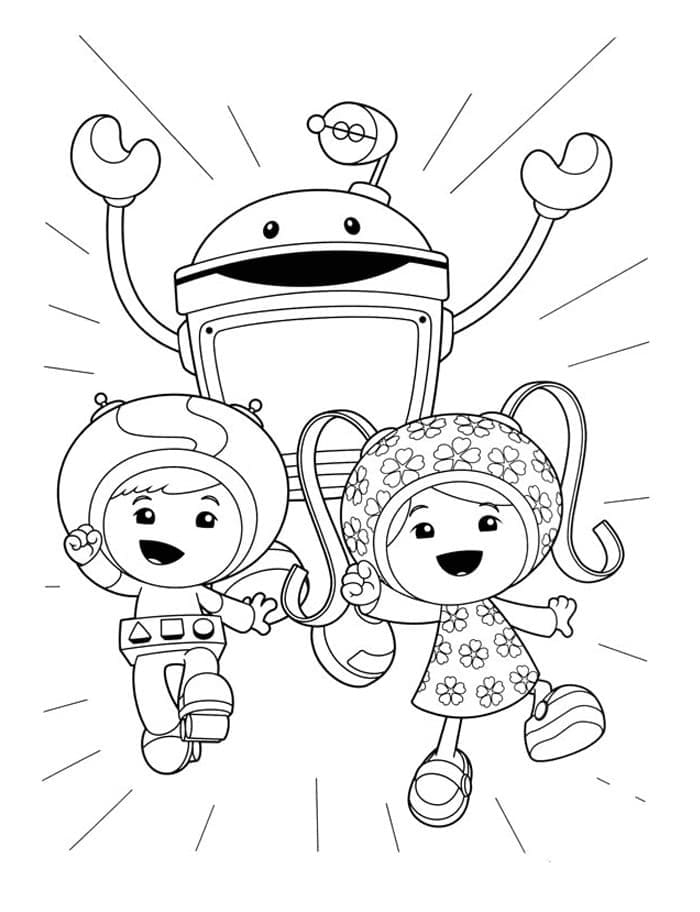 Happy Team Umizoomi coloring page