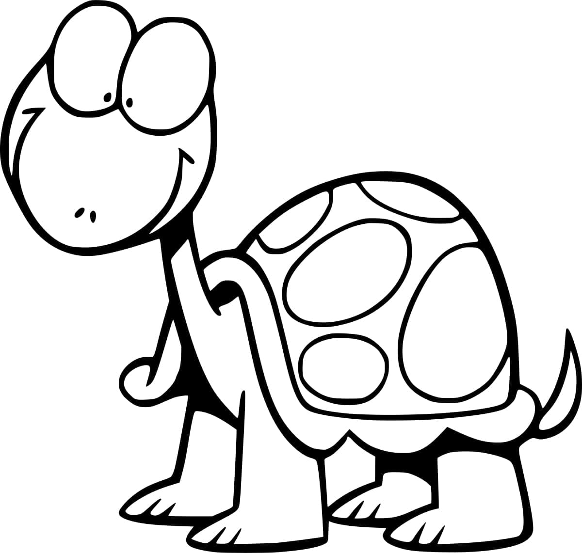 Hilarious Tortoise coloring page