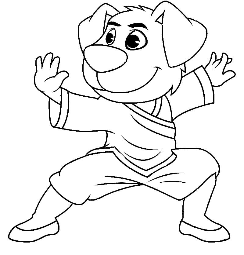 Kung Fu Dog Mascot