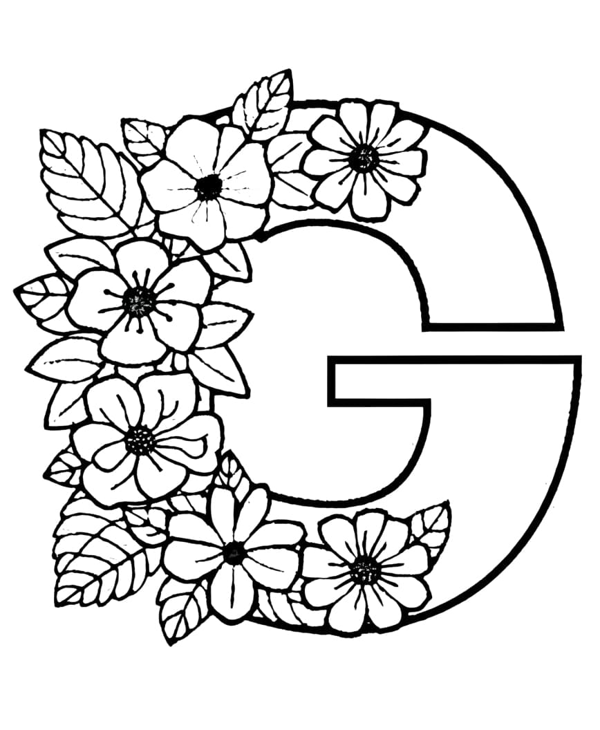 Letter G Alphabet Flower