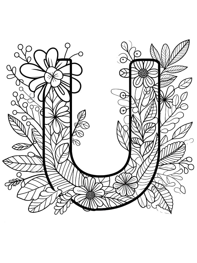 Letter U Alphabet Flower