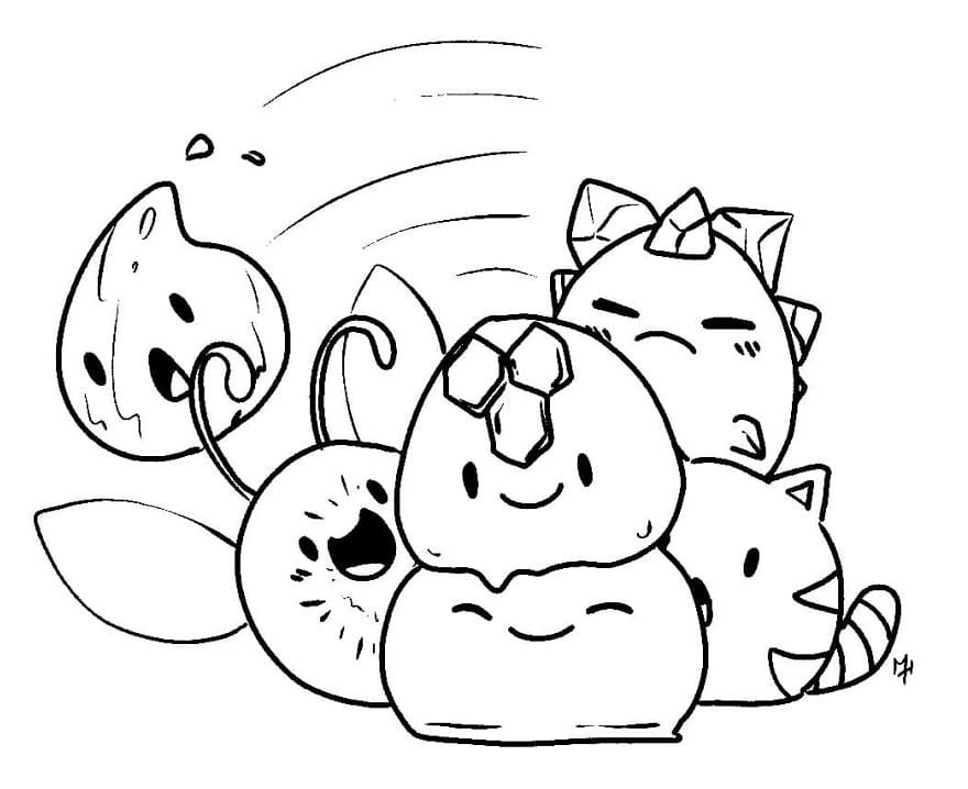 Cute Slime coloring page