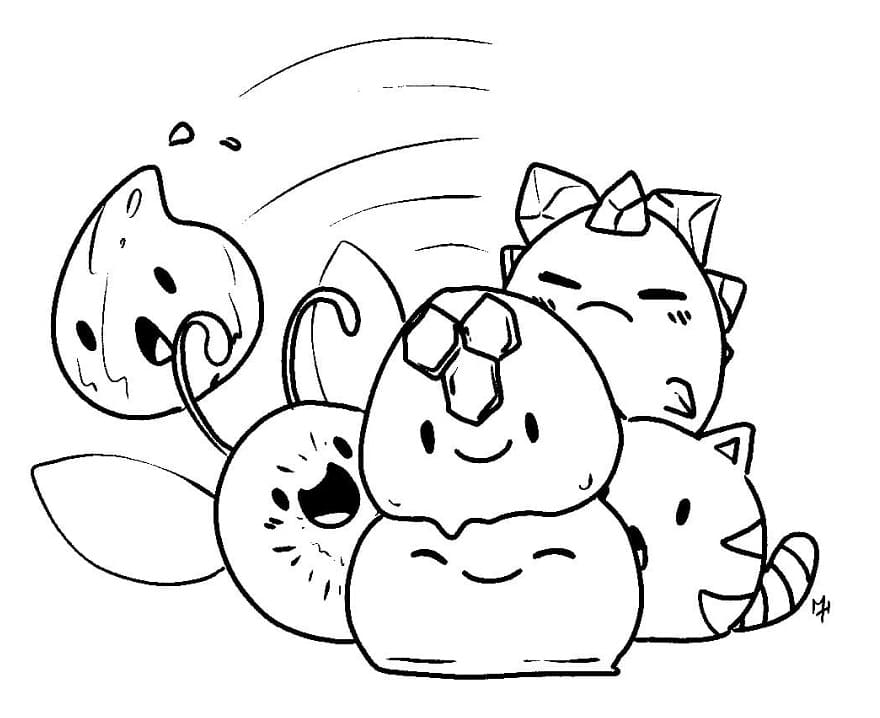 Lovely Slime Coloring Page Download Print Or Color Online For Free