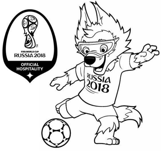 Mascot World Cup 2018 Coloring Page Download Print Or Color Online For Free