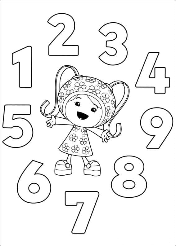 Milli from Team Umizoomi coloring page