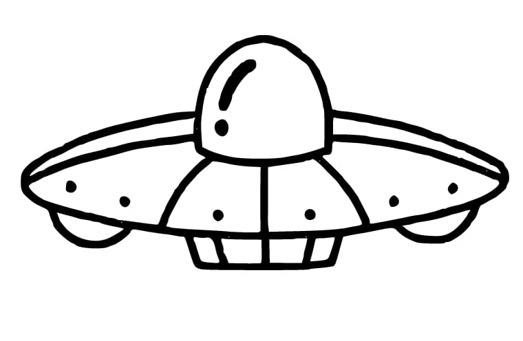 Nice UFO coloring page