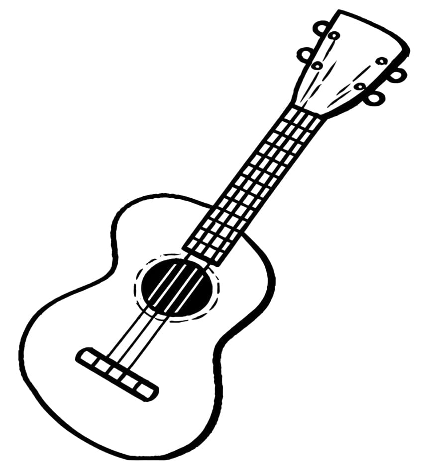 Normal Ukulele coloring page