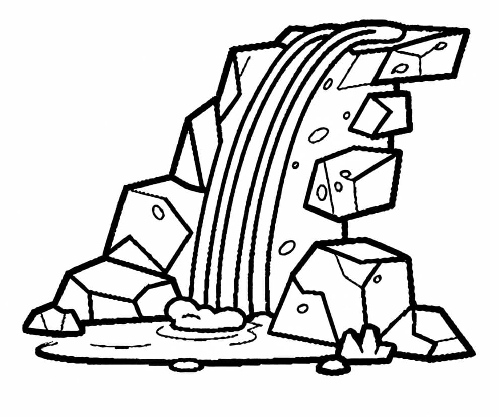 Waterfall coloring pages