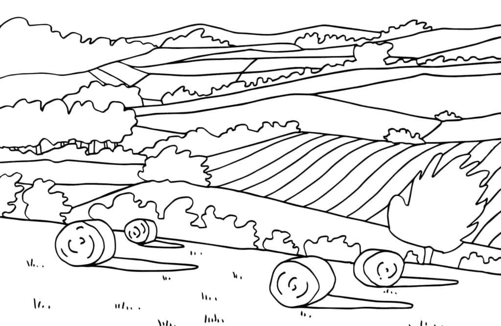 Peaceful Landscape Image coloring page