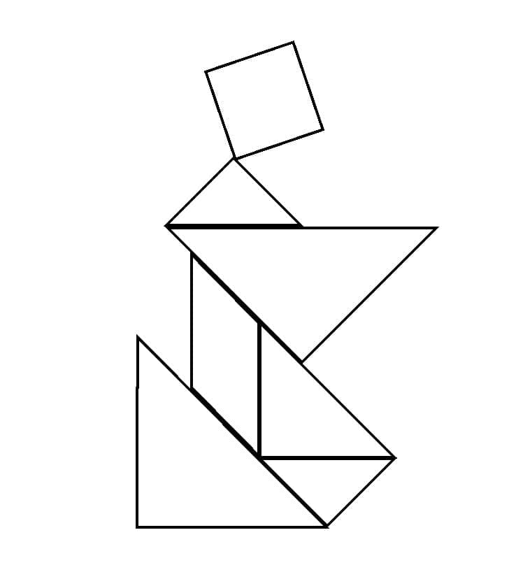 Print Chinese Tangram coloring page