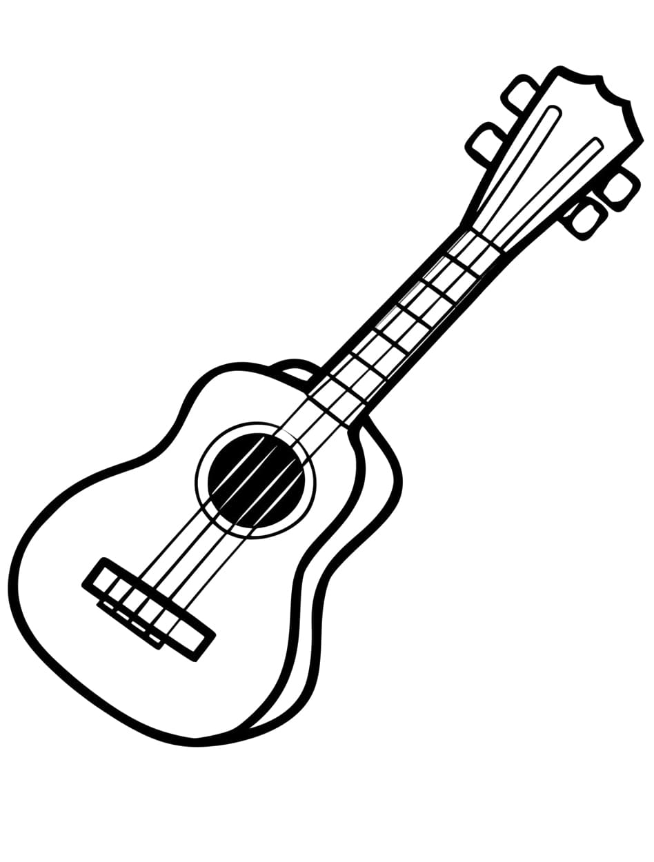 Print Ukulele coloring page