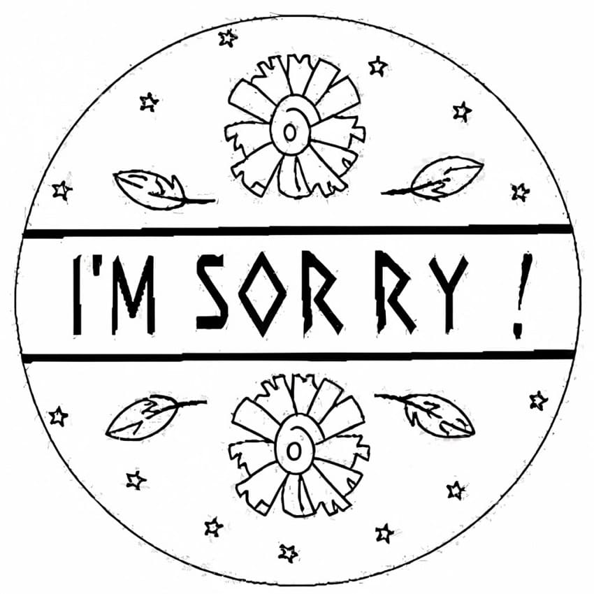 Printable I'm Sorry Image