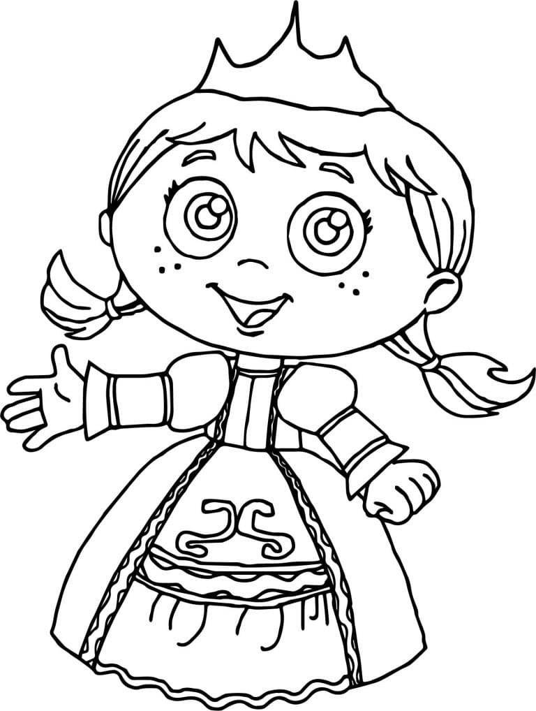 Red from Super Why coloring page