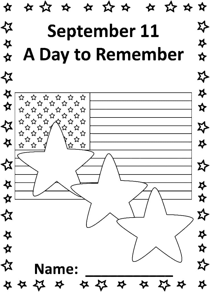 September 11 coloring page