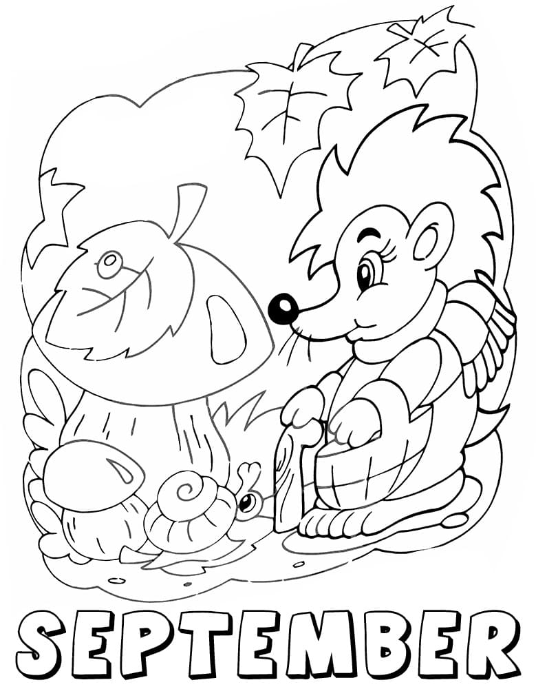 September Image coloring page