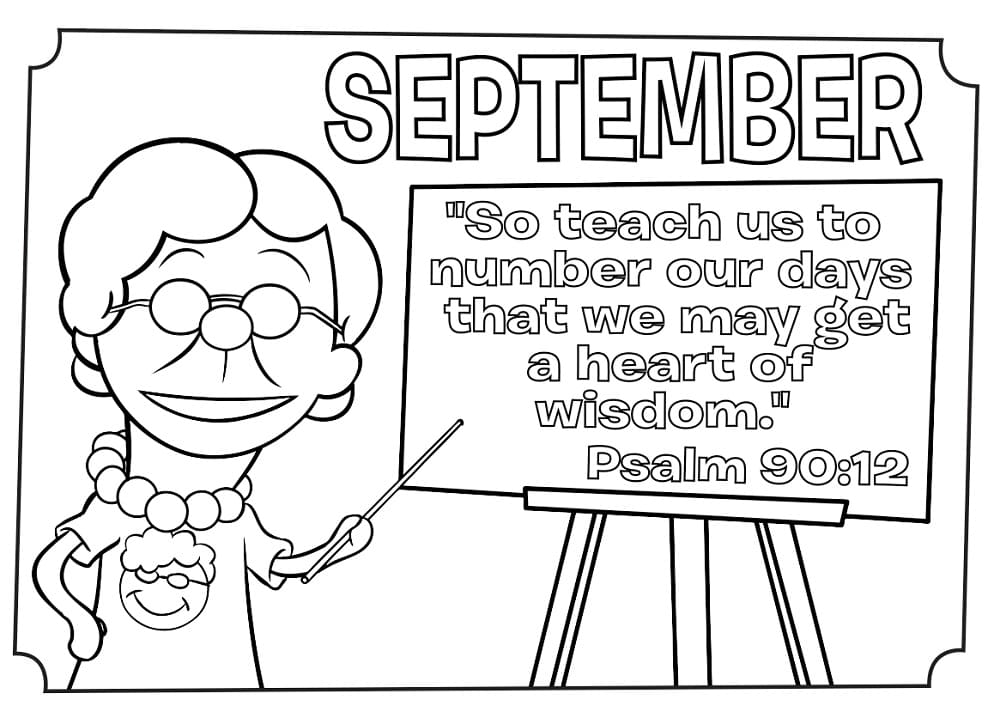 September Month coloring page