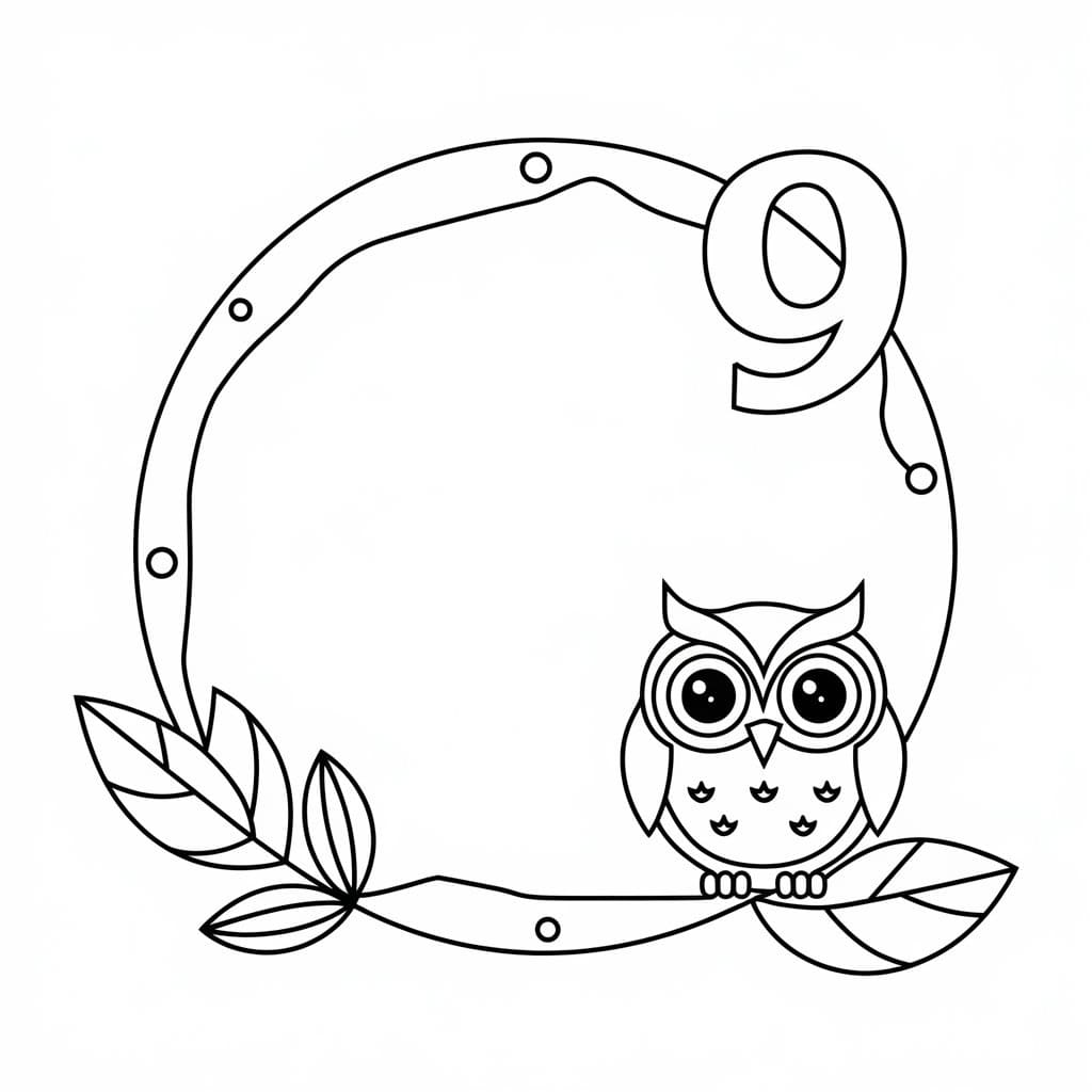 September Wreath coloring page