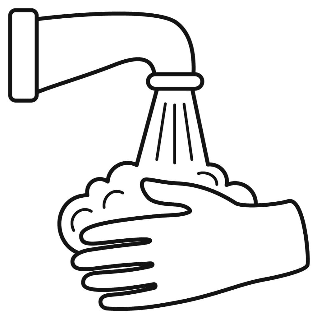 Simple Hand Washing coloring page - Download, Print or Color Online for ...