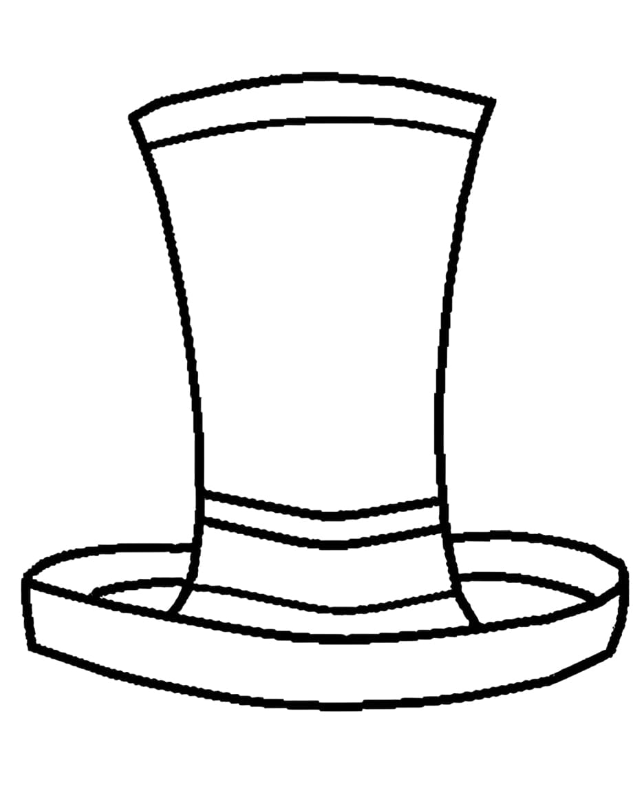 Simple Top Hat coloring page