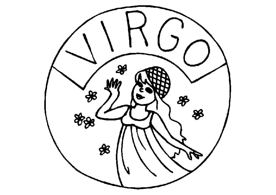Simple Virgo Zodiac Sign coloring page - Download, Print or Color ...