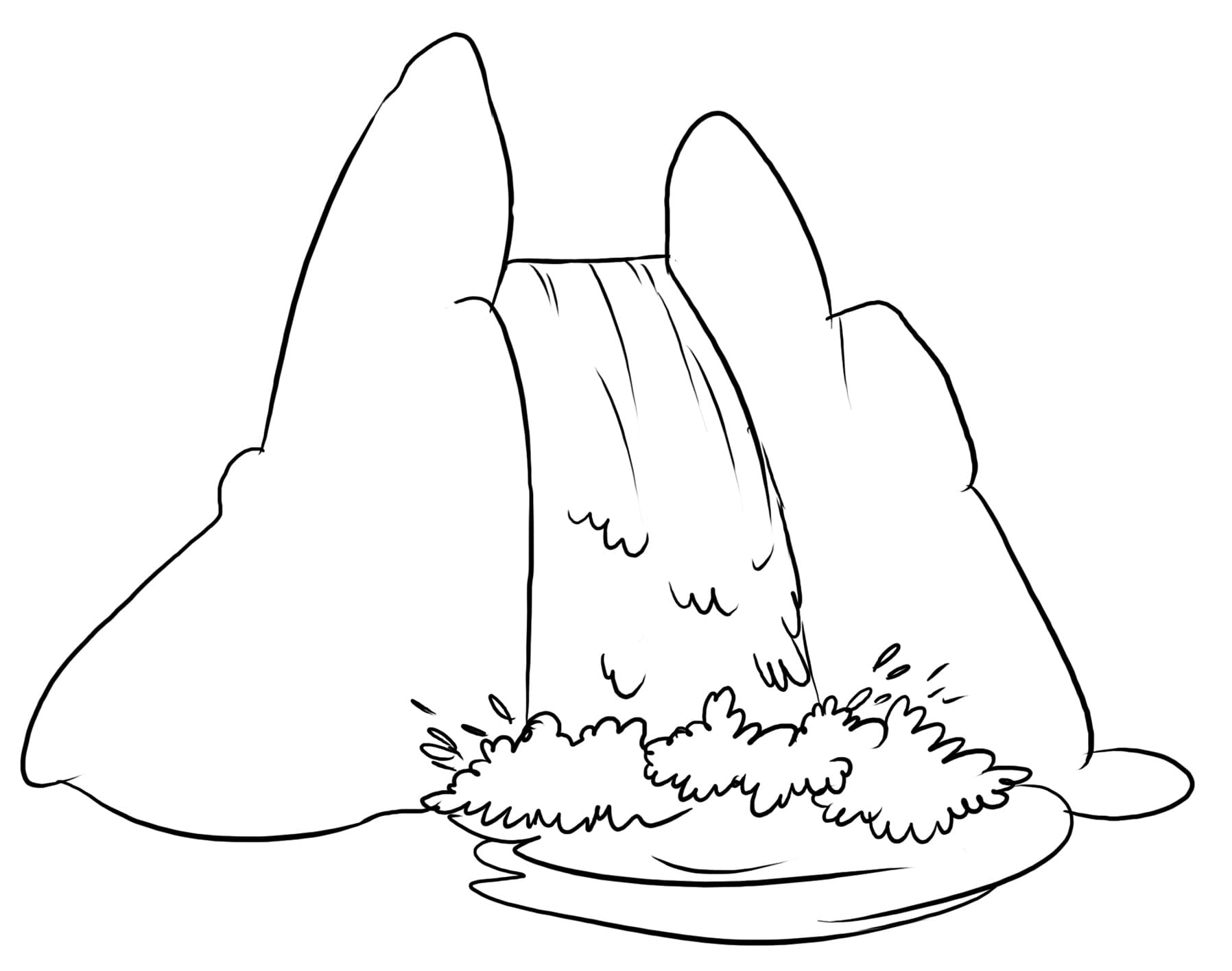 Source Waterfall coloring page - Download, Print or Color Online for Free