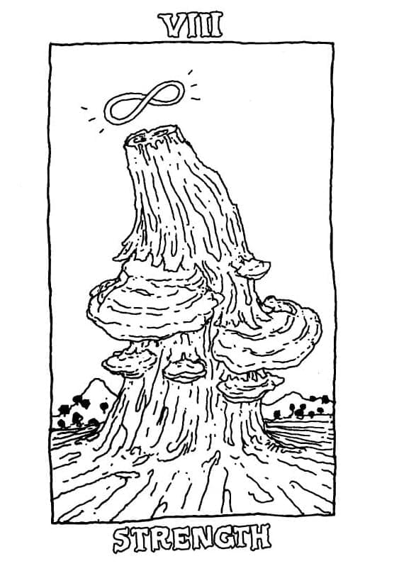 Strength Tarot coloring page