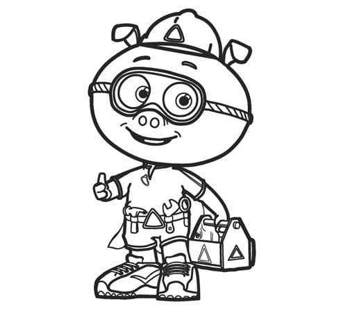 Super Why Pig coloring page