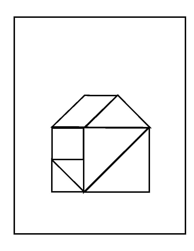 Tangram Shape coloring page