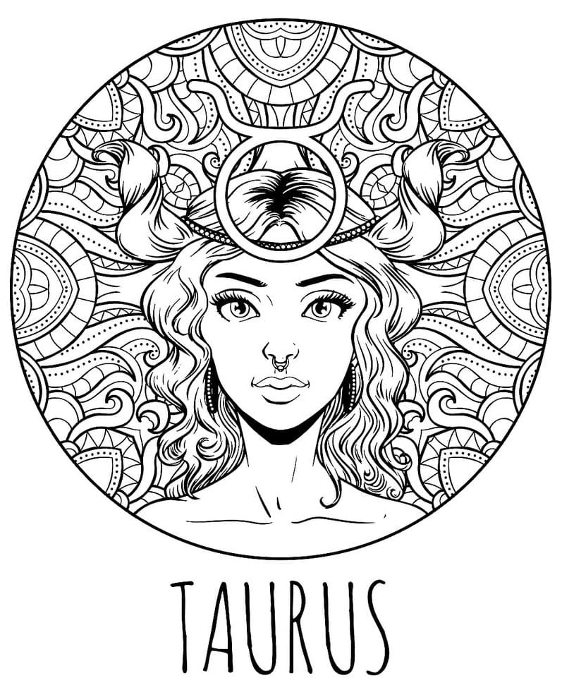 Taurus Zodiac Sign Image coloring page - Download, Print or Color ...