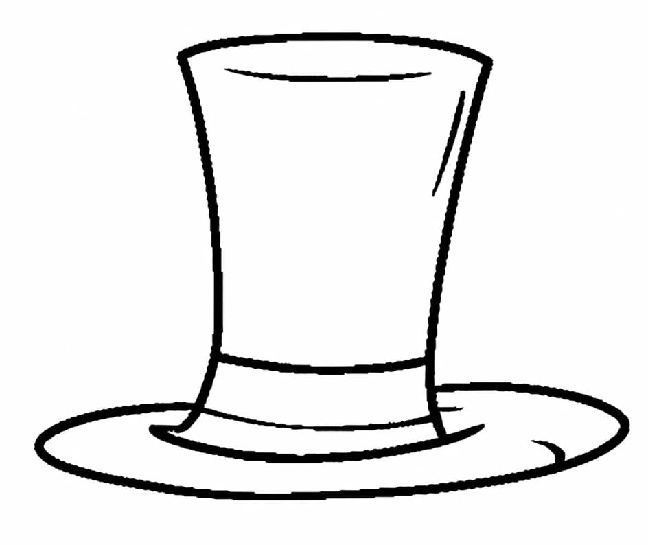 Top Hat to Print coloring page