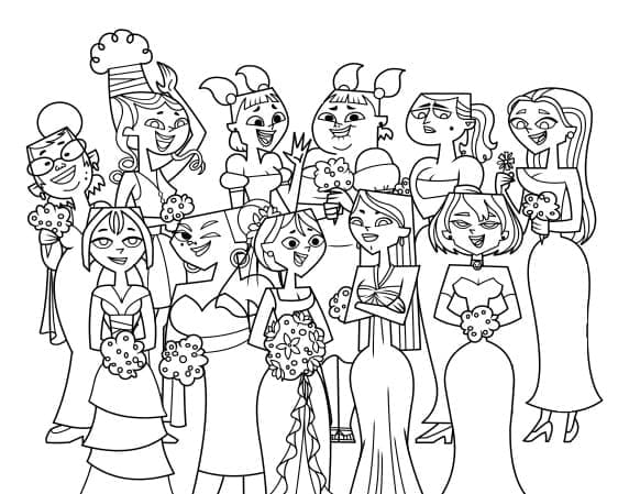 Total DramaRama Characters coloring page