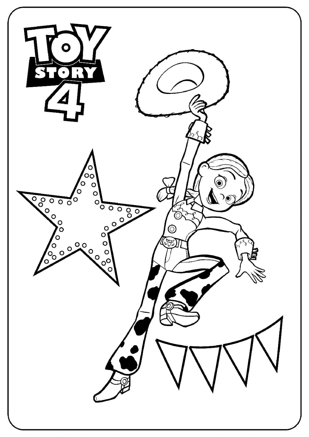 Toy Story 4 Jessie coloring page