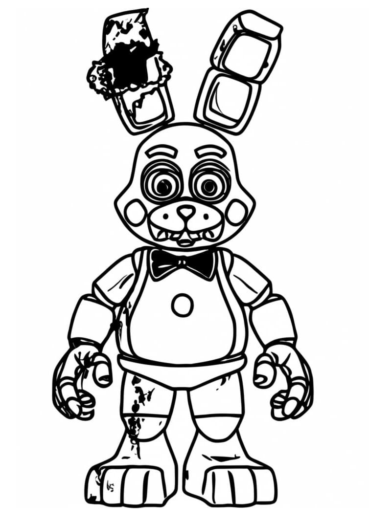 Toy Bonnie Coloring Pages Coloringlib 