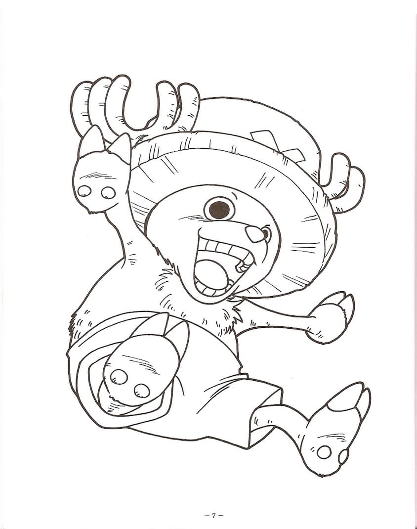 Very Happy Chopper coloring page - Download, Print or Color Online for Free