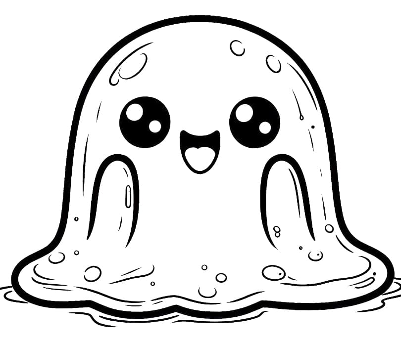 Very Happy Slime coloring page - Download, Print or Color Online for Free