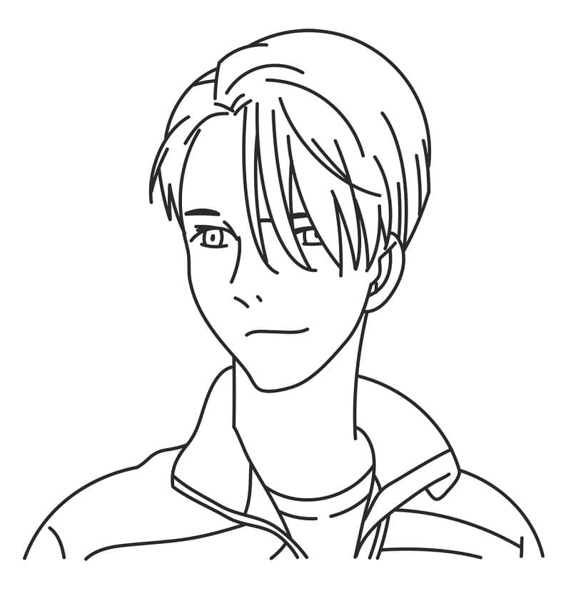 Viktor from Yuri on Ice coloring page