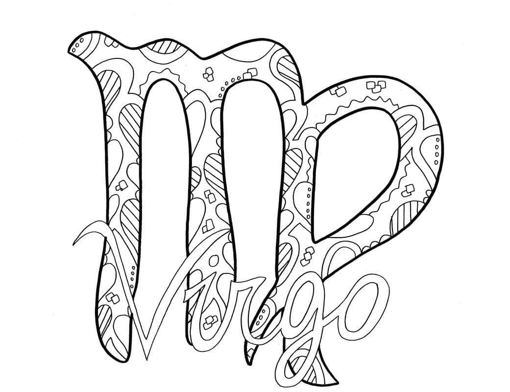 Virgo Zodiac Sign coloring page