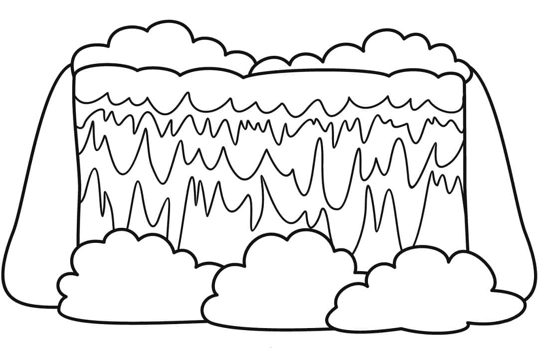 Waterfall Printable coloring page