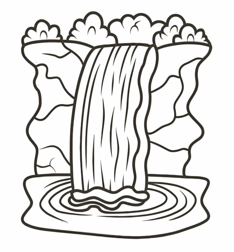 Waterfall Printable For Kids coloring page - Download, Print or Color ...