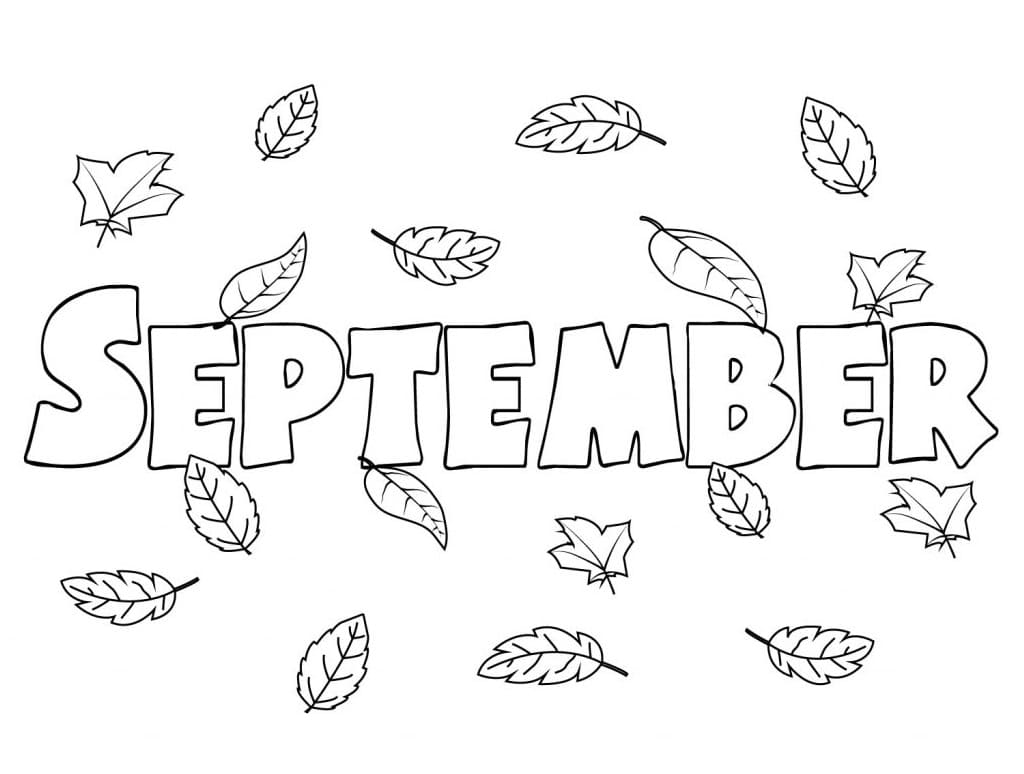 Welcome September coloring page