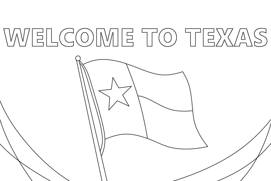 Welcome To Texas coloring page