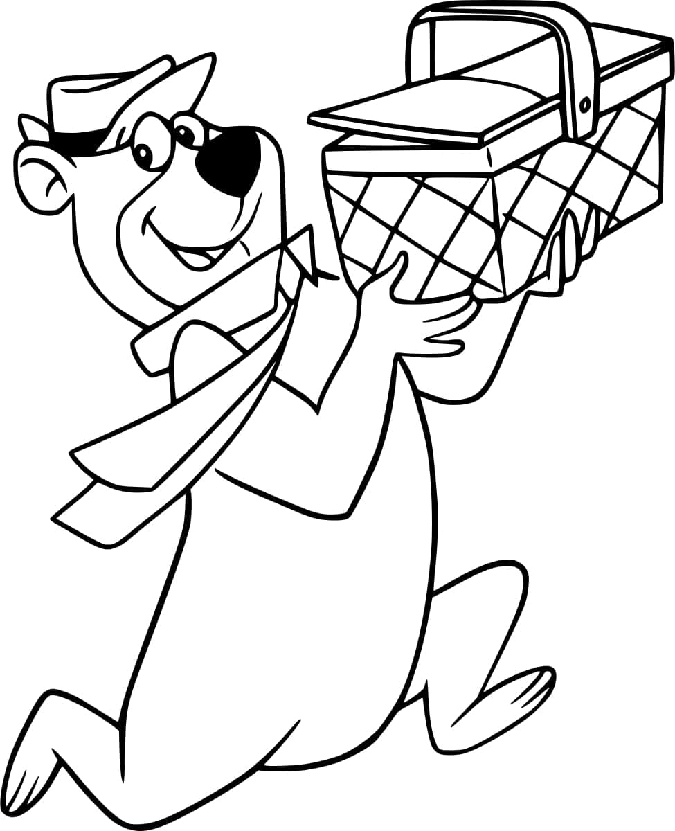 Yogi Bear and Picnic Basket coloring page - Download, Print or Color ...