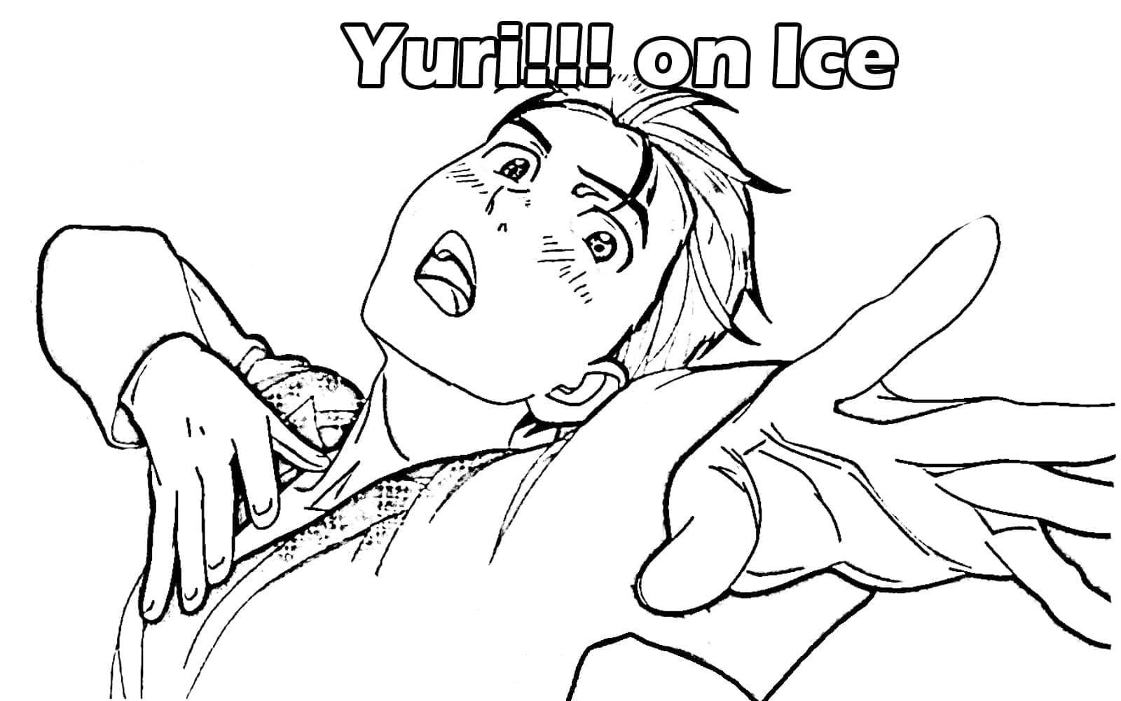 Yuri Katsuki from Yuri on Ice coloring page