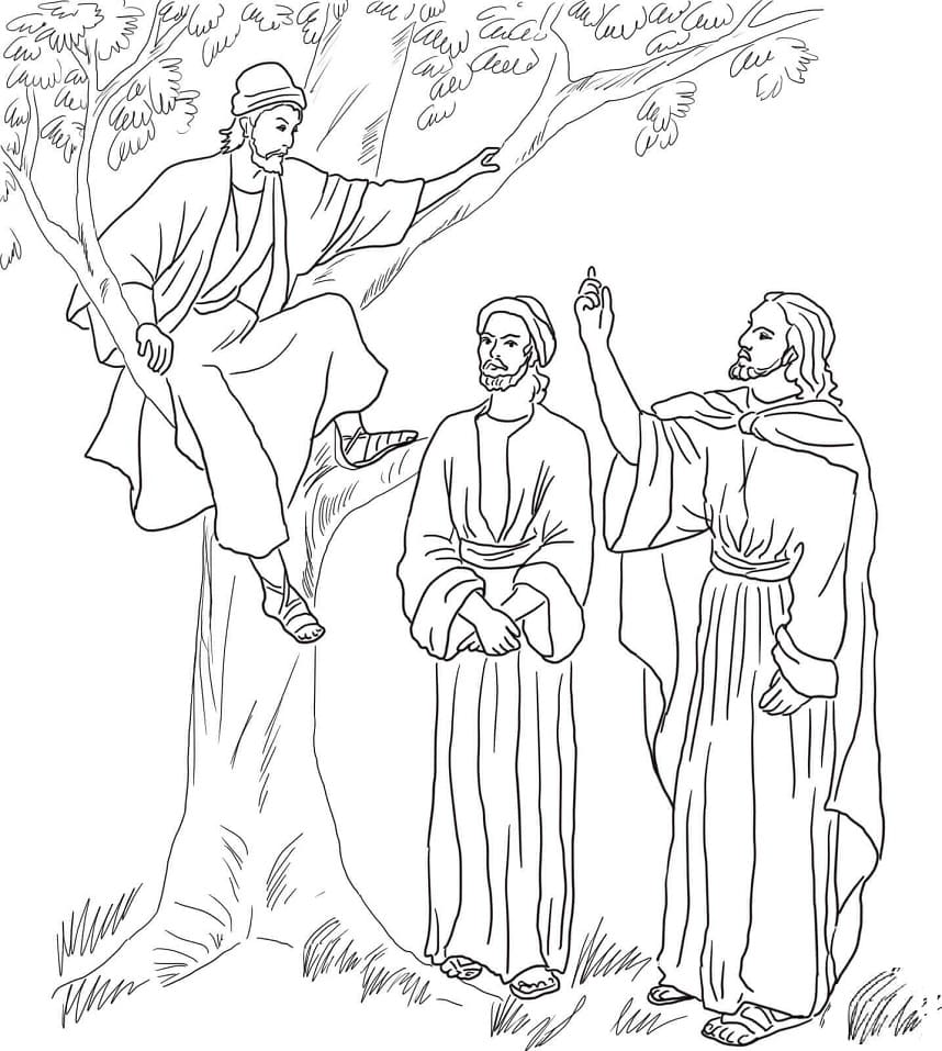 Zacchaeus Free Printable coloring page