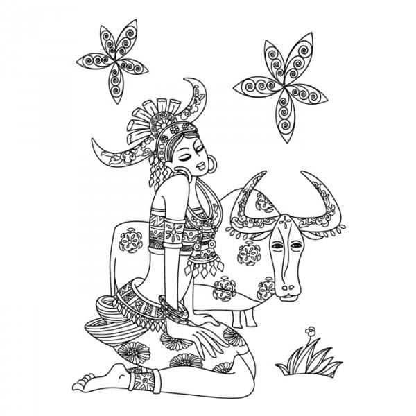 Zodiac Sign Taurus coloring page