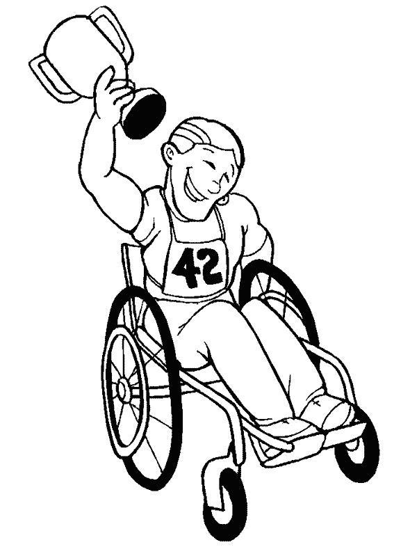 Athlete With Disabiliy Winner coloring page