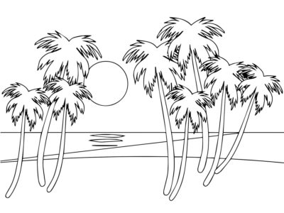 Basic Island of Natural Perfection coloring page