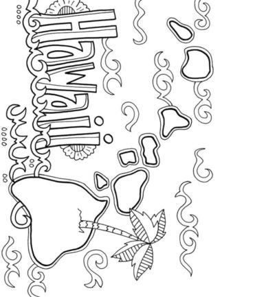 Bright Dream Island coloring page