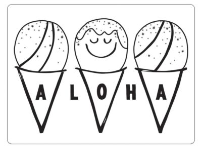 Delicious Hawaiian Ice Cream coloring page